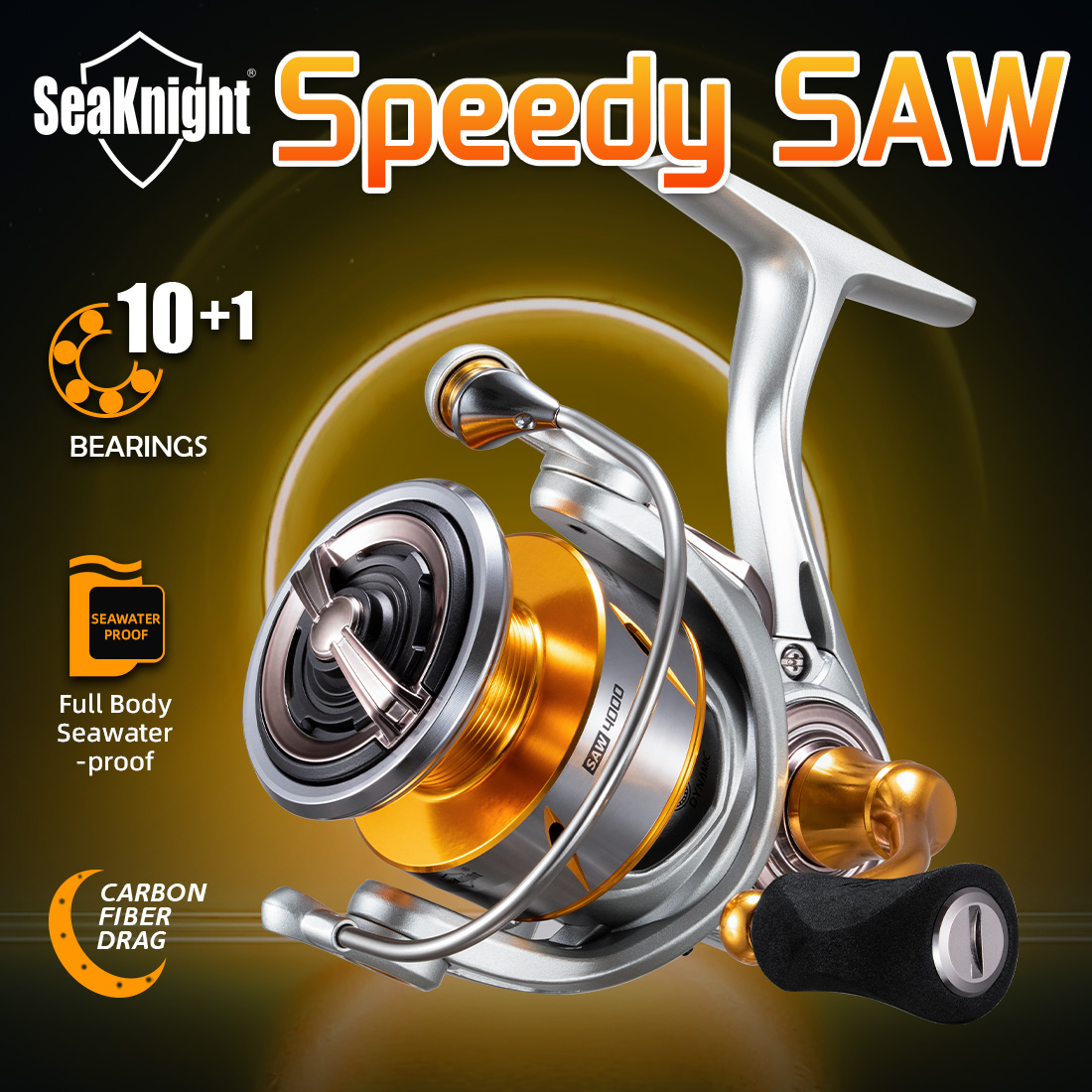 Daiwa Reel Fuego - Kołowrotek spinningowy SeaKnight Brand Speedy SAW