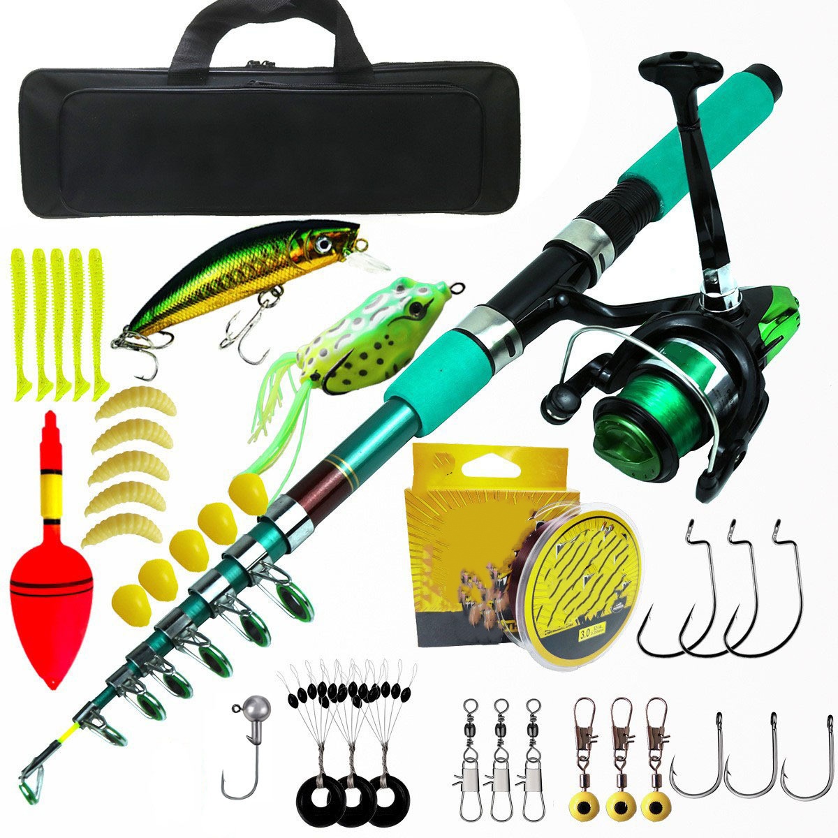 Przenośny Ultralekki Karpiowy  – Fishing Rod Combo recenzja i cena